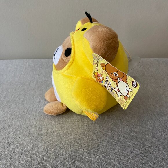 NWT San-X Rilakkuma in Kiiroitori Costume with Hanging Suction Cup Japan 5" 2010 - Picture 2 of 10